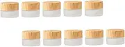 NULYLU 10pcs Cosmetics Jars Eye Cream Dispenser Makeup Storage Containers (white)