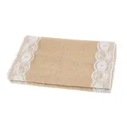 4PCS Lace Table Runner Retro Lace Burlap Table Runners for Country Wedding7578