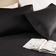 MyHouse Riley Bamboo Cotton Fitted Sheet Bamboo/Cotton - Graphite - Double