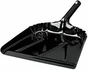 4212 Black Metal Dust Pan, 30cm Width X 36cm Height, New.