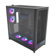 MONTECH HS01 PRO High-Airflow ATX Mid-Tower PC Gaming Case HS01PB Black