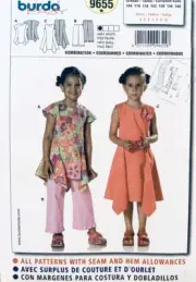 Burda Sewing Pattern 9655 | Girls Dress, Tunic & Pants Sizes 4 - 10