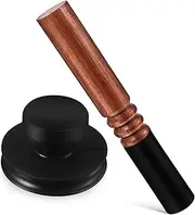 Rubber Suction Bowl Sound Portable Covers Handle Sound Bowl Sucker Stick Meditation Singing Root Suction for Singing Rubber Sucker Tool Buddha Lift Handle Wood