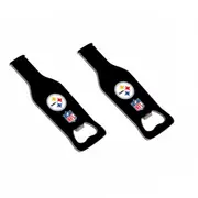 2x NFL Pittsburgh Steelers Bottle Opener 10cm Magnetic Beer Cap Remover Bar Tool
