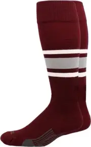 TCK Dugout Series Socks MAROON | WHITE | GRAY MD