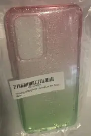 Samsung A52 Protective Phone Case- pink green glitter