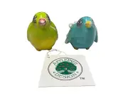 New AppleTree Design Blue and Green Bird Salt and Pepper Collectible