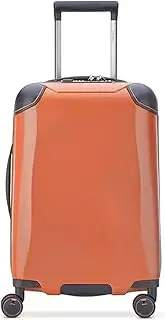 [sdneNest] Suitcase Luggage with Spinner Wheels, Carry On Hand Cabin Luggage, Double Size Wheel, Intelligent Safety Opening and Closing Design, Charging (Orange 24 in)