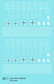 K4 HO Scale Decals Ann Arbor Caboose White