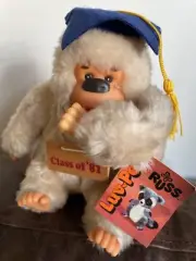 Vintage 1979s Russ Luv Pets Gonga Plush Monkey Gorilla Graduation Class Of 1981