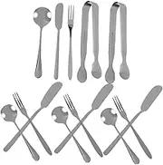 FUNNETOYU 1 Set Stainless Steel Cheese Utensil Cheese Servers with Comfortable Handles for Entertaining and Serving for Home and Restaurant Use