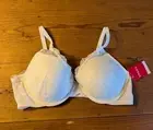 NWT SPANX 30030R Undie-tectable Underwire Push-Up Plunge Bra Powder 36C List $68