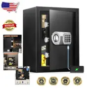 Compact 2.8 Cu Ft Safe Box with LED Light & Emergency USB-C - Theft Resistant