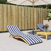 Blue White Striped Oxford Fabric Sun Lounger Cushion Garden Seat Sofa Bench Furniture Decoration
