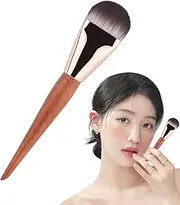 Foundation Brush for Liquid Makeup - Ultra Thin Liquid Foundation Brush for Face,Wooden Handle, Portable Soft Bristles Applicator for Contour, Cream, Concealer, Blending