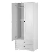 Artiss Wardrobe Clothes Closet Storage Organizer with 2 Doors White