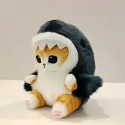 CUTE SHARK CAT PLUSH Stuffed Animal Pendant Toy Gift 12cm Soft Plushies Funny