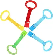 TOYANDONA 5pcs Baby Pull Rings Crib Hanging Ring Learning Stand up Aid for Infants Set for Nursery