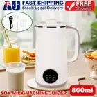 Portable Soymilk Maker 800Ml Homemade Almond Plant-Based Blender Stainless Steel