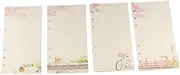 A6 Refill Paper, A6 Blank/Line/Grid/Dotted Refill Paper, 6 Hole Refillable Paper for Loose Leaf Binder Notebook Diary Journal, 80 Sheets, Cat Pattern