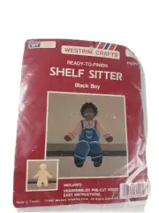 Westrim Craft Kit Shelf Sitter Black Boy 1987 Vintage