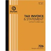 Olympic No.726 Carbonless Duplicate Invoice/Statement Book