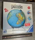 2012 Ravensburger 3D World Map Geography Globe Jigsaw Puzzle w/ Stand 540 Pieces