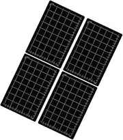 Veemoon 4pcs Magnetic Cutting Mat Grid Mat for Metal Strip Bolt Tray Sewing Machine Guide Knife Rest Kitchen Tool Holder Black Iron Material