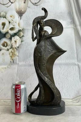 CONTEMPORARY ART FEMALE BRONZE STATUE ABSTRACT HOT CAST SCULPTURE MODERN ART