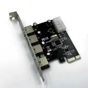 PCI-E Express to 4 Port USB 3.0 Expansion Card Adapter 1 to 4 PCIE Splitters USA