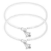 Indian Traditional 925 Sterling Silver Leaf Charm Chain Anklet For Women