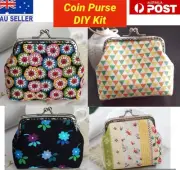 NEW Coin Purse DIY Kit Cosmetic Bag Kiss Lock Clasp Frame Gift Needlework Craft!
