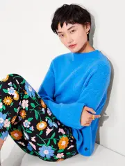 rib-knit crewneck sweater