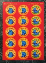 TREND Scratch & Sniff Stinky Sheet CARAMEL CORN SCENT Seal MATTE Reward Stickers
