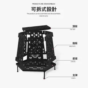 【NOBANA】六角柴火爐(柴爐 焚火台 焚火爐 營火爐 焚火台 篝火架 燒烤架 露營 逐露天下)