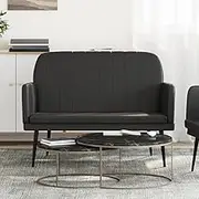 Home Decor | Upholstered Decorative Bench with Armrests and Backrests | Bench Seat for Entryway and Living Room | 107 x 80 x 81 cm | Faux Leather