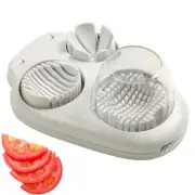 Egg Slicer for Hard-Boiled Eggs – 3-Slice Mode, Stainless Steel Cutter
