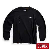 在飛比找momo購物網優惠-【EDWIN】男裝 橘標 職人排版LOGO長袖T恤(黑色)