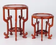 Legged Rosewood Bonsai Round Stand Ceramic Teapot Stone Vase Flower Rack Base