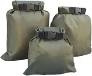 [ERINGOGO] 3Pcs Dry Bag for Camping Boating Kayaking Fishing Durable Top Storage Pouches Army Green Keeps Valuables