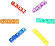 PERSELOSO 40pcs Acrylic Dices for Party Games Board Games Math Teaching Easy to Read Transparent Dices for Fun and Interactive Play
