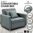 Suri 3-in-1 Convertible Sofa Chair Bed Lounger by Sarantino - Airforce Blue
