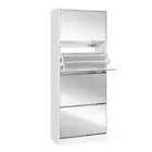 NNEDSZ Shoe Cabinet Mirror Shoes Storage Rack Organiser 60 Pairs Cupboard Shelf