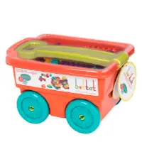 在飛比找Yahoo!奇摩拍賣優惠-[子供の部屋]  美國B.toys感統玩具-樂部落積木拖車_