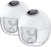 Electric Wireless Breast Pump, Wearable Breast Pump, Ultra-Lightweight Hands Free, with 4 Modes & 9 Levels, LCD Display，Upgraded Leak-Proof Design & Low Noise