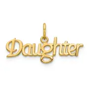 10k Yellow Gold DAUGHTER Charm