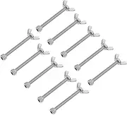 COMNESTBI 10pairs Stainless Nut and Screw Bolt for Machine Use Easy Hand Tightening Each and Convenient Assortment Kit