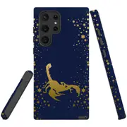 For Samsung Galaxy S22 Ultra Case, Armour Cover, Scorpio Drawing