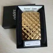 Zippo lighter armor dimple cut gold coating unused item imported from Japan