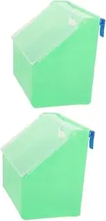 Totority 2 pcs Box Pigeon Feeder Box with Cover Dual Hanging Food and Water Dispenser for Bird Cages Multi and Water Trough for Pigeons Parrots and Quails